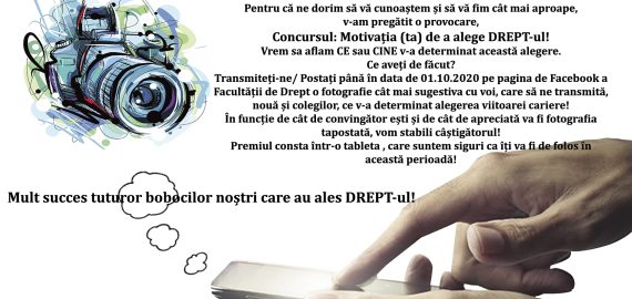 Concurs – Motivația (ta) de a alege DREPT-ul!