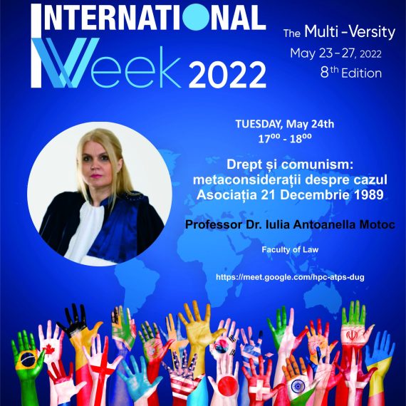 International WEEK 2022 Professor Dr. Iulia Antoanella Motoc