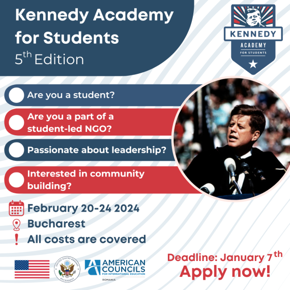 Oportunități studenți – Kennedy Academy for Students 2023